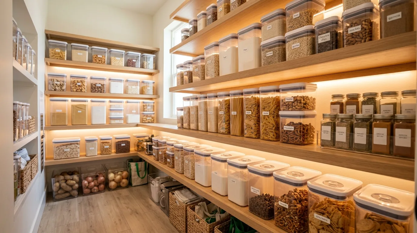 Use clear containers when visibility helps for 13 Life-Changing Tips on How to Declutter Your Home Fast