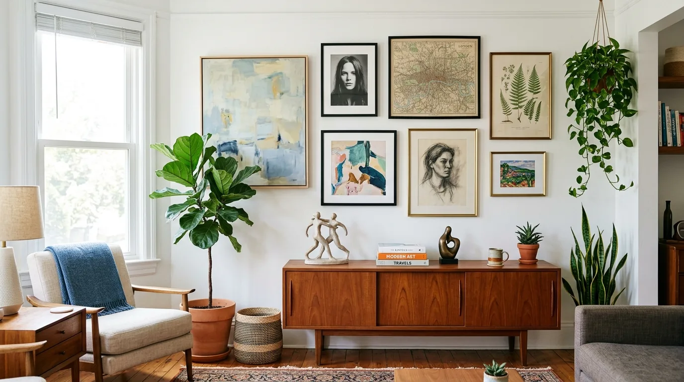 Bring in art and personal decor for 12 Essential Tips on How to Decorate a Living Room from Scratch