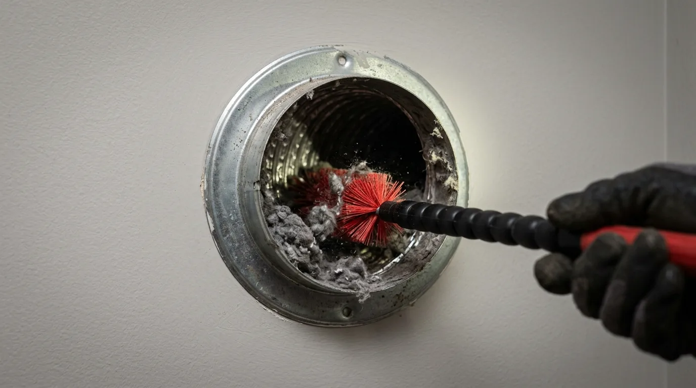 Vacuum the floor and back panel area for 13 Essential Tips for Deep Cleaning Your Dryer for Safety