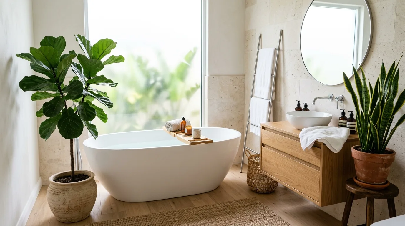 Bring in easy greenery for 11 Easy DIY Bathroom Ideas for a Weekend Makeover