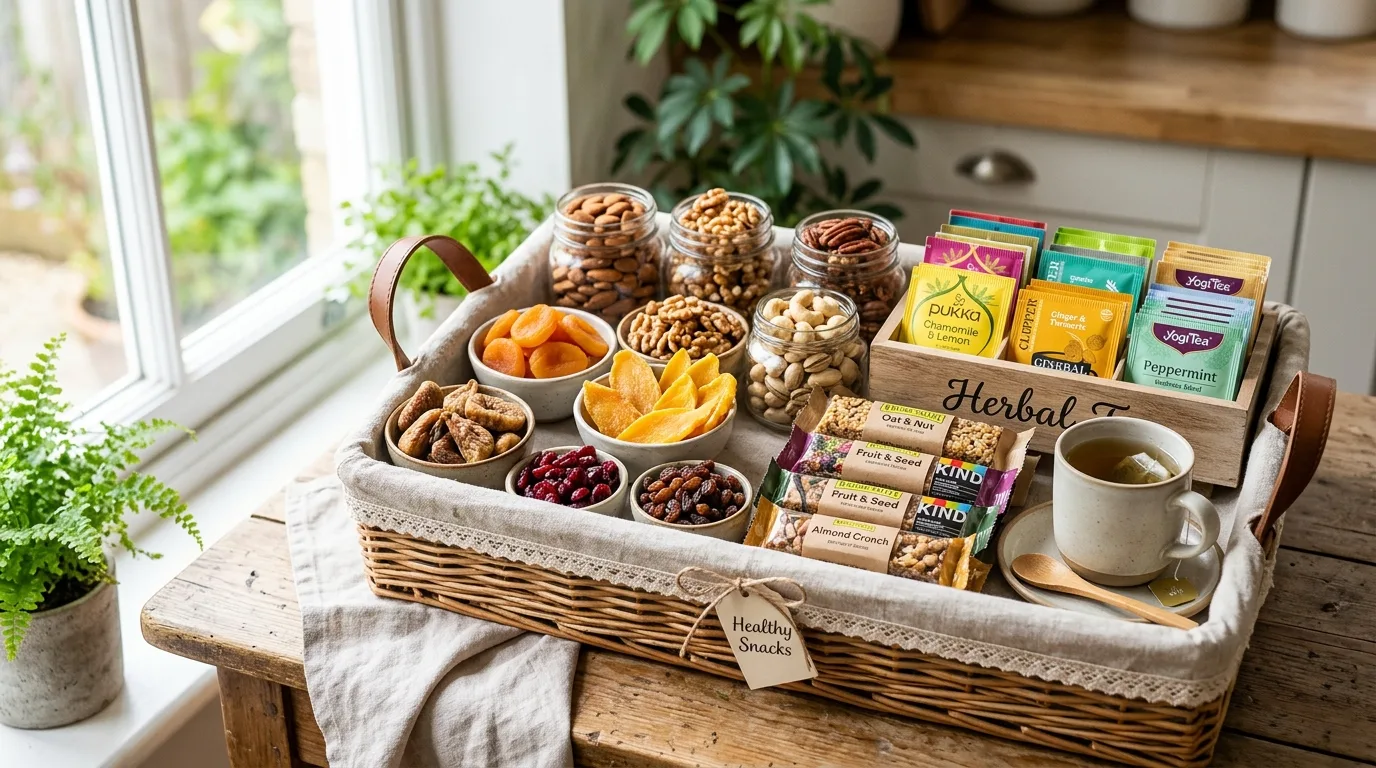 Assemble a tea-time basket for 14 Thoughtful DIY Christmas Gift Basket Ideas for Everyone