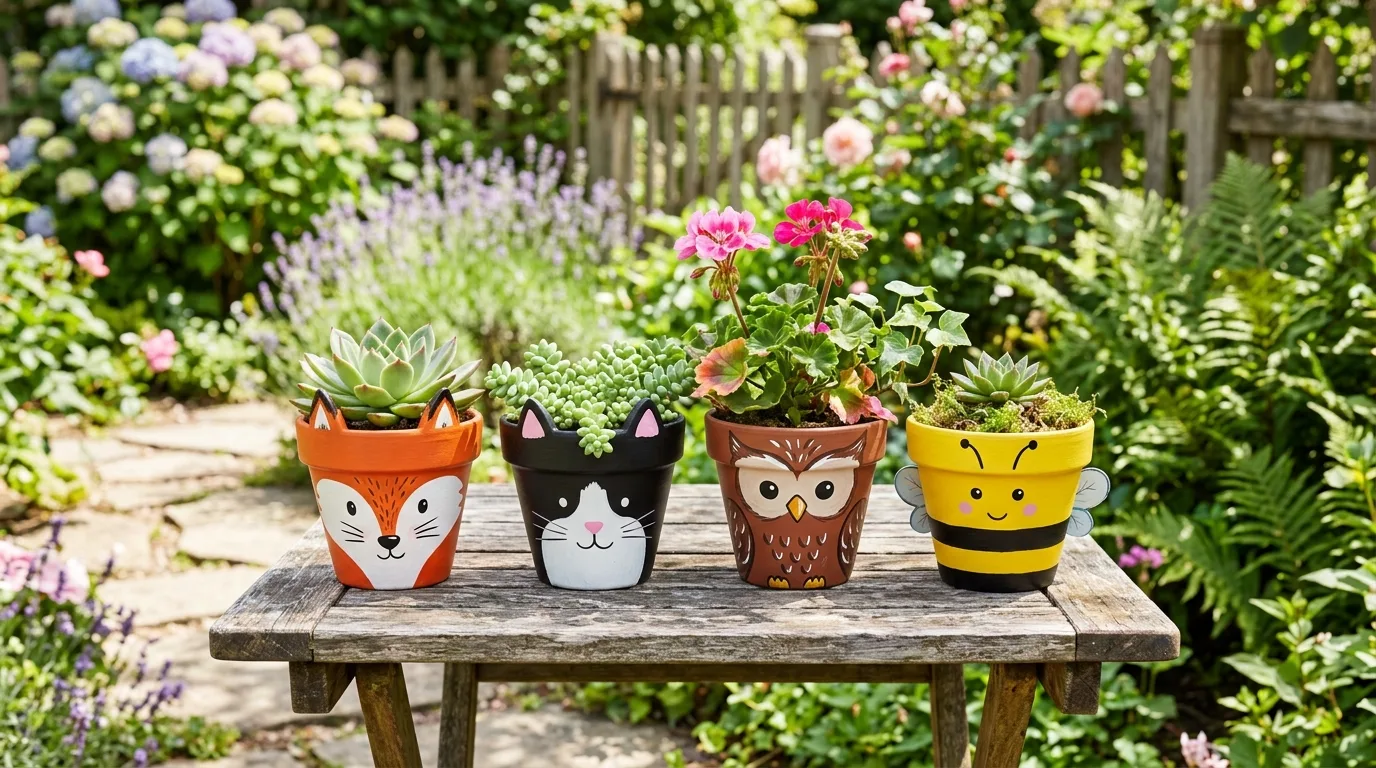 Turn pots into animal planters for 13 Adorable DIY Clay Flower Pot Crafts for Garden Lovers