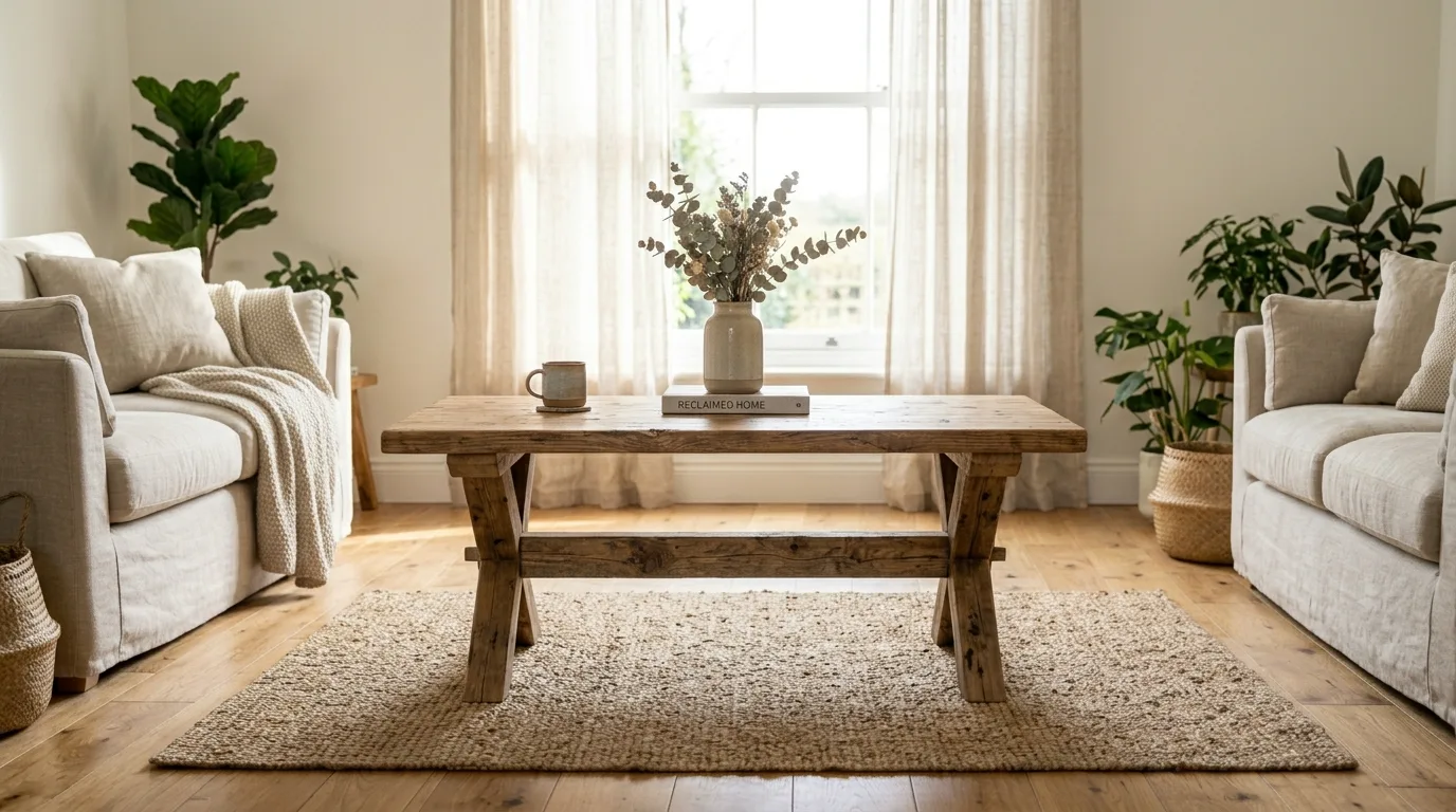 Try an X-leg base for farmhouse polish for 14 Unique DIY Coffee Tables to Build on a Weekend