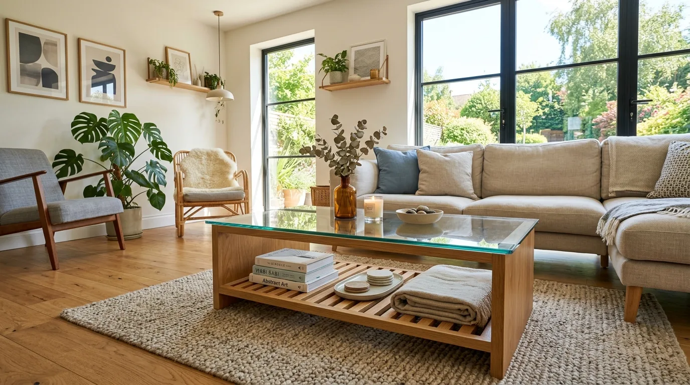 Add storage below a glass top for 14 Unique DIY Coffee Tables to Build on a Weekend