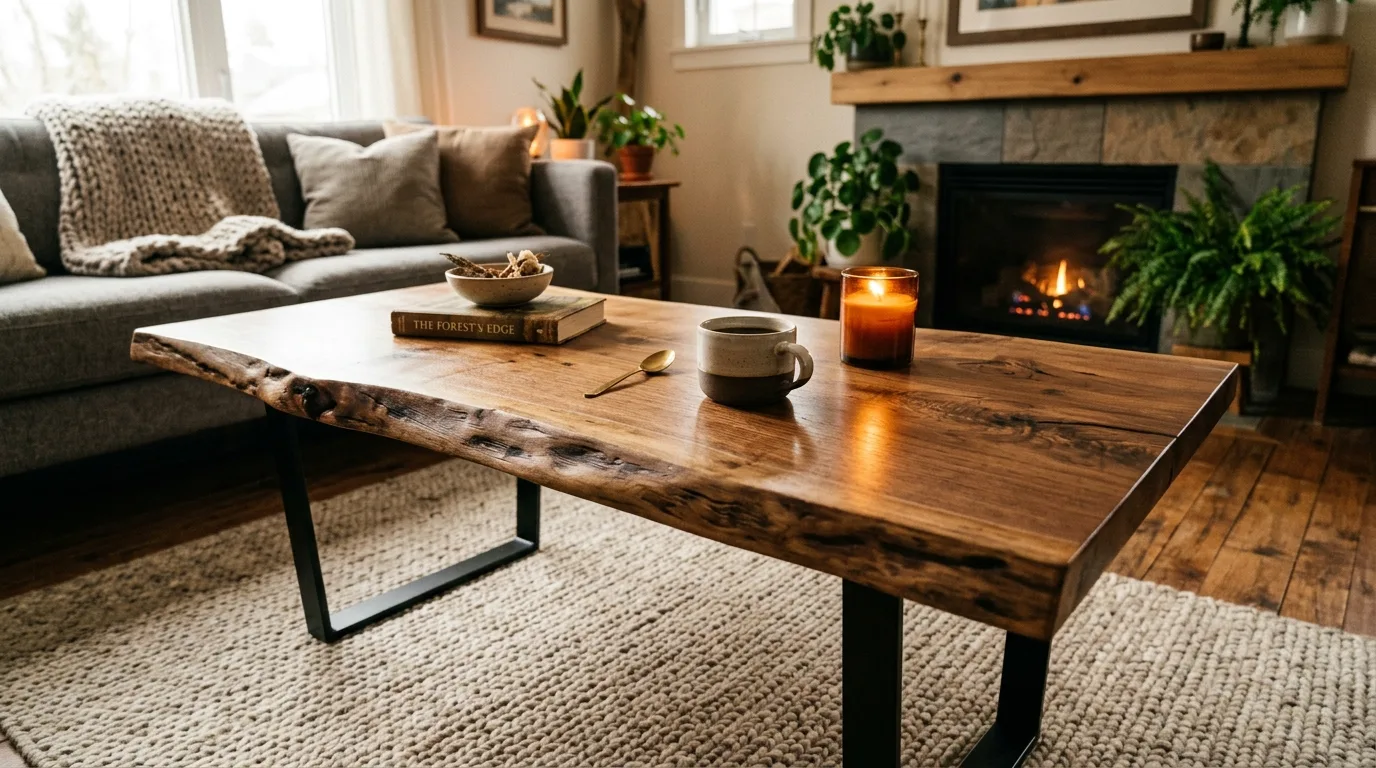 Show off a live-edge slab for 14 Unique DIY Coffee Tables to Build on a Weekend
