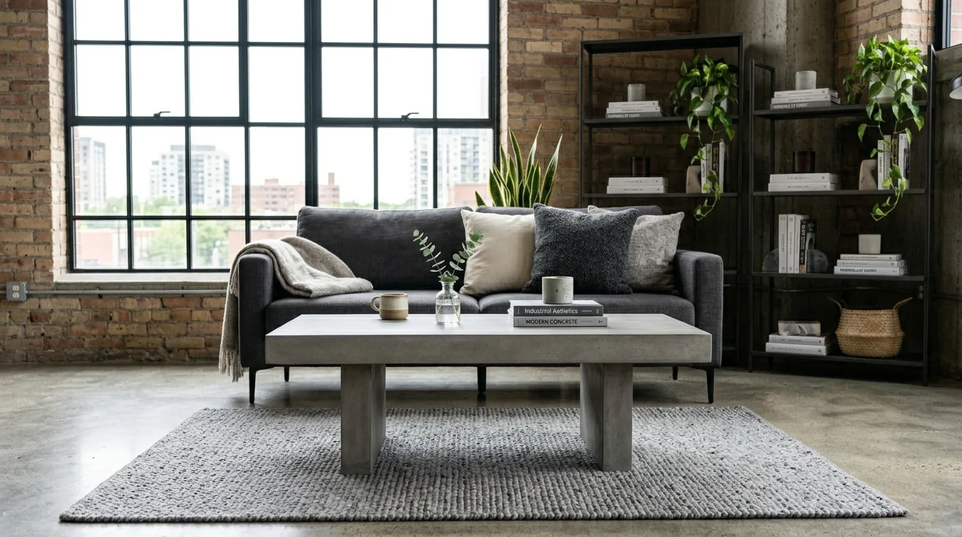 Try concrete for a modern statement for 14 Unique DIY Coffee Tables to Build on a Weekend
