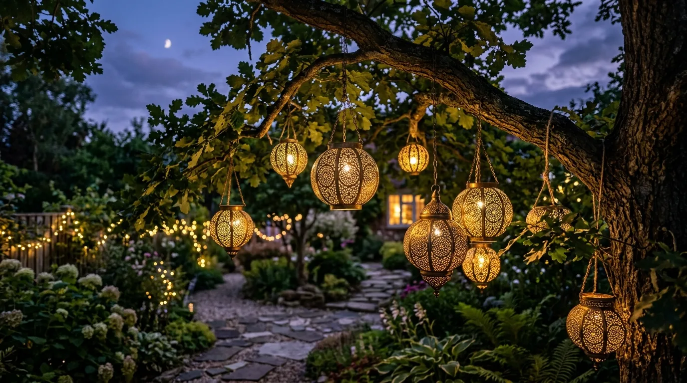 Cast concrete lanterns for a modern look for 13 Bright DIY Garden Lighting Ideas to Glow Up Your Yard