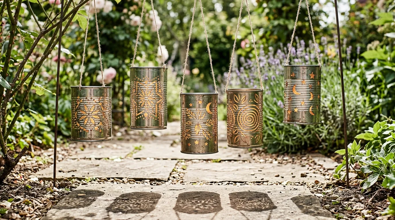 Use solar jars along planting beds for 13 Bright DIY Garden Lighting Ideas to Glow Up Your Yard