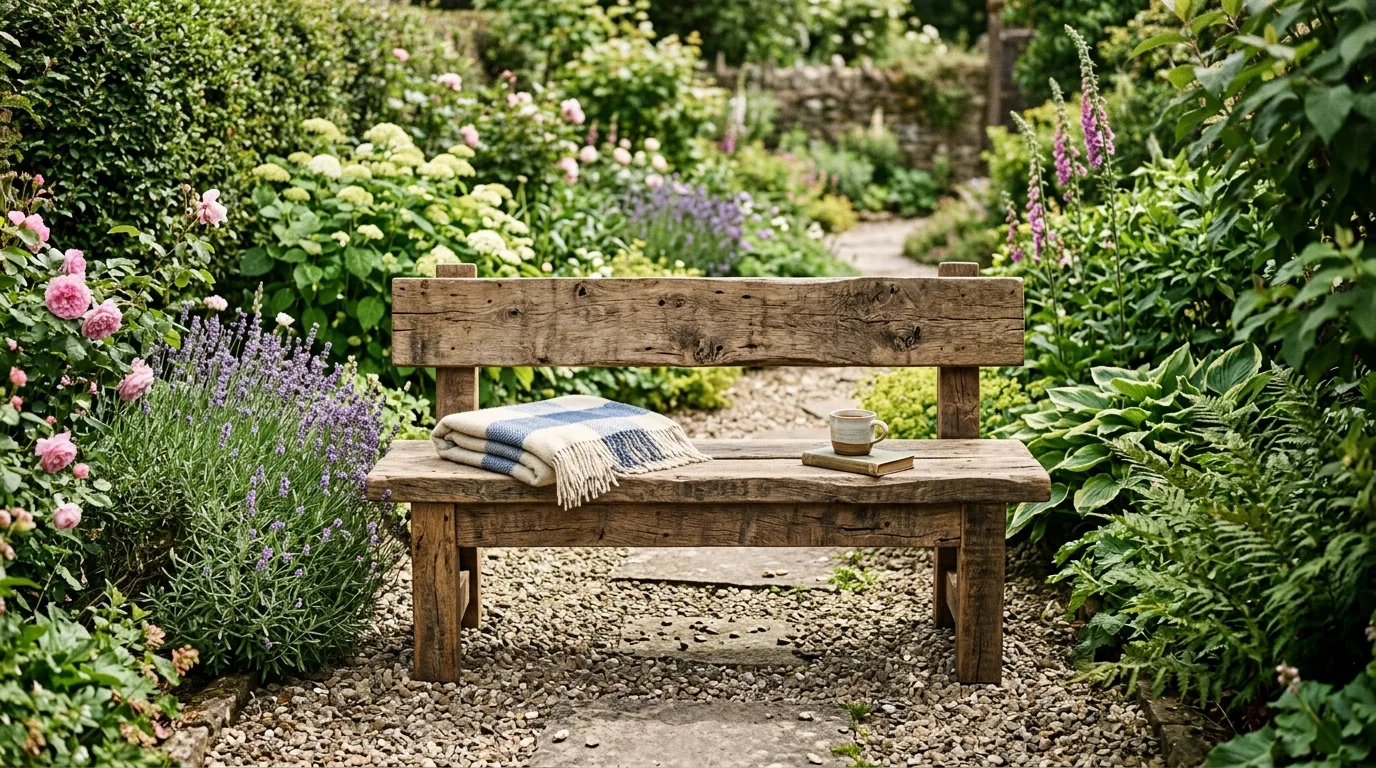 Make a simple wooden bench for 14 Fun DIY Garden Projects to Tackle This Weekend