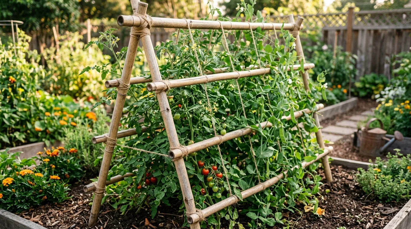 Add a DIY trellis for climbing plants for 14 Fun DIY Garden Projects to Tackle This Weekend