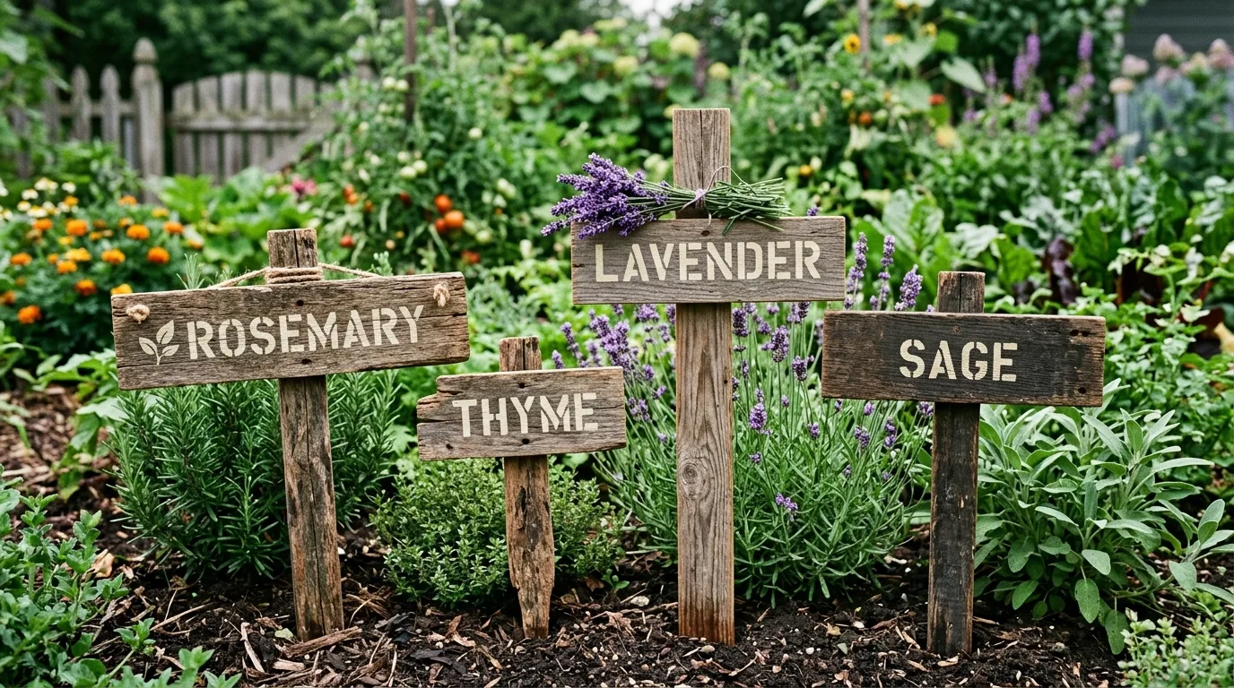 Make rustic wooden signs for 14 Fun DIY Garden Projects to Tackle This Weekend