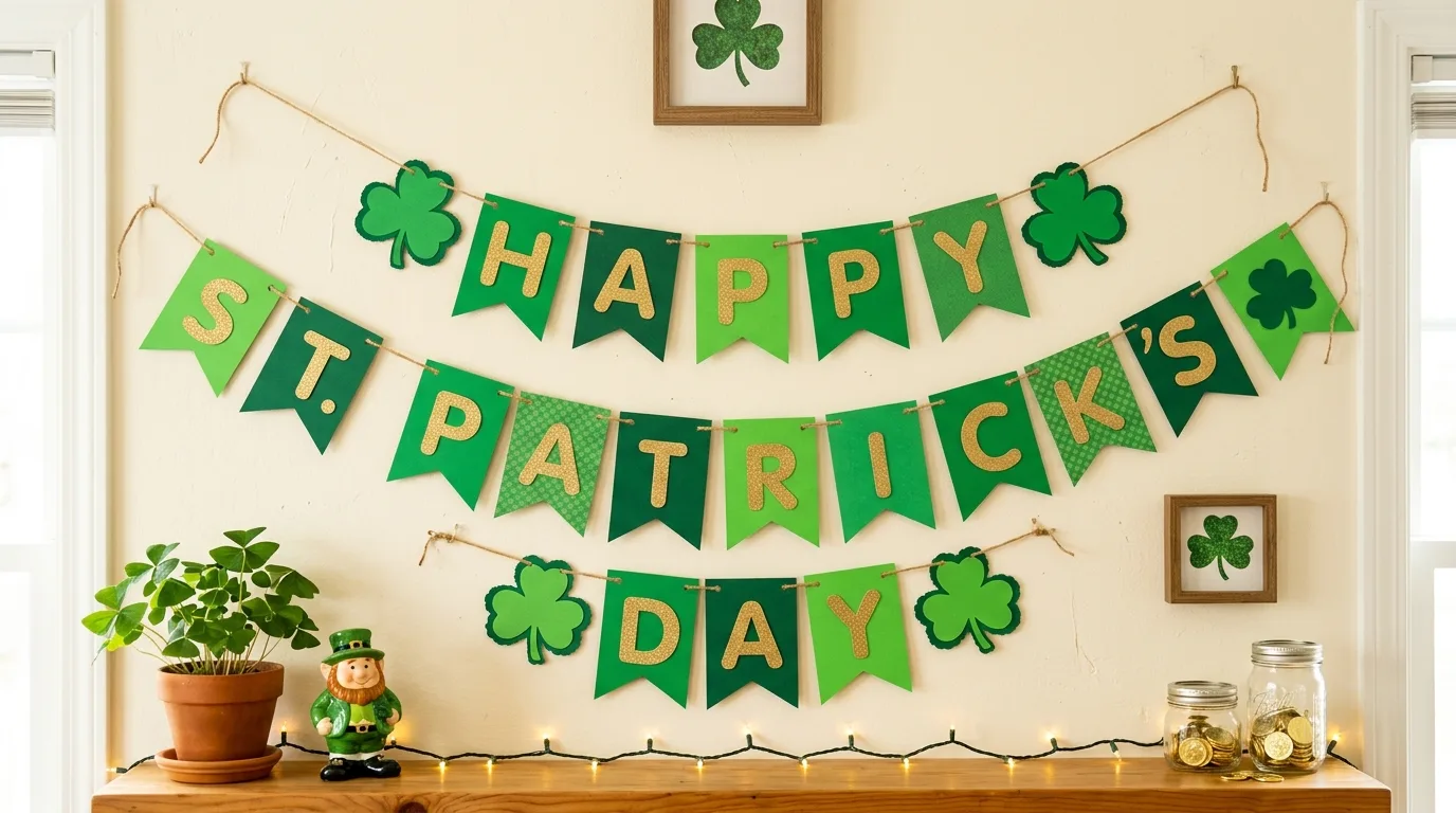Mix DIY with natural greenery for 14 Lucky DIY St Patrick's Day Decor Ideas for a Festive Home