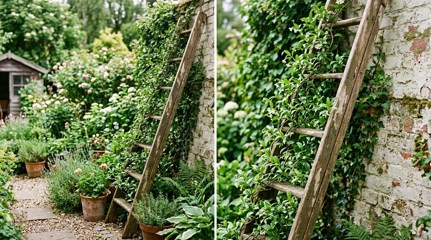 Let the trellis add visual structure for 13 Easy DIY Trellis Ideas and Designs for Climbing Plants