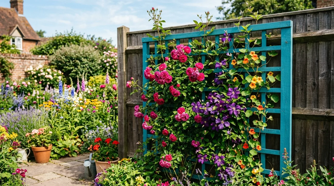 Use sturdy materials for heavier climbers for 13 Easy DIY Trellis Ideas and Designs for Climbing Plants