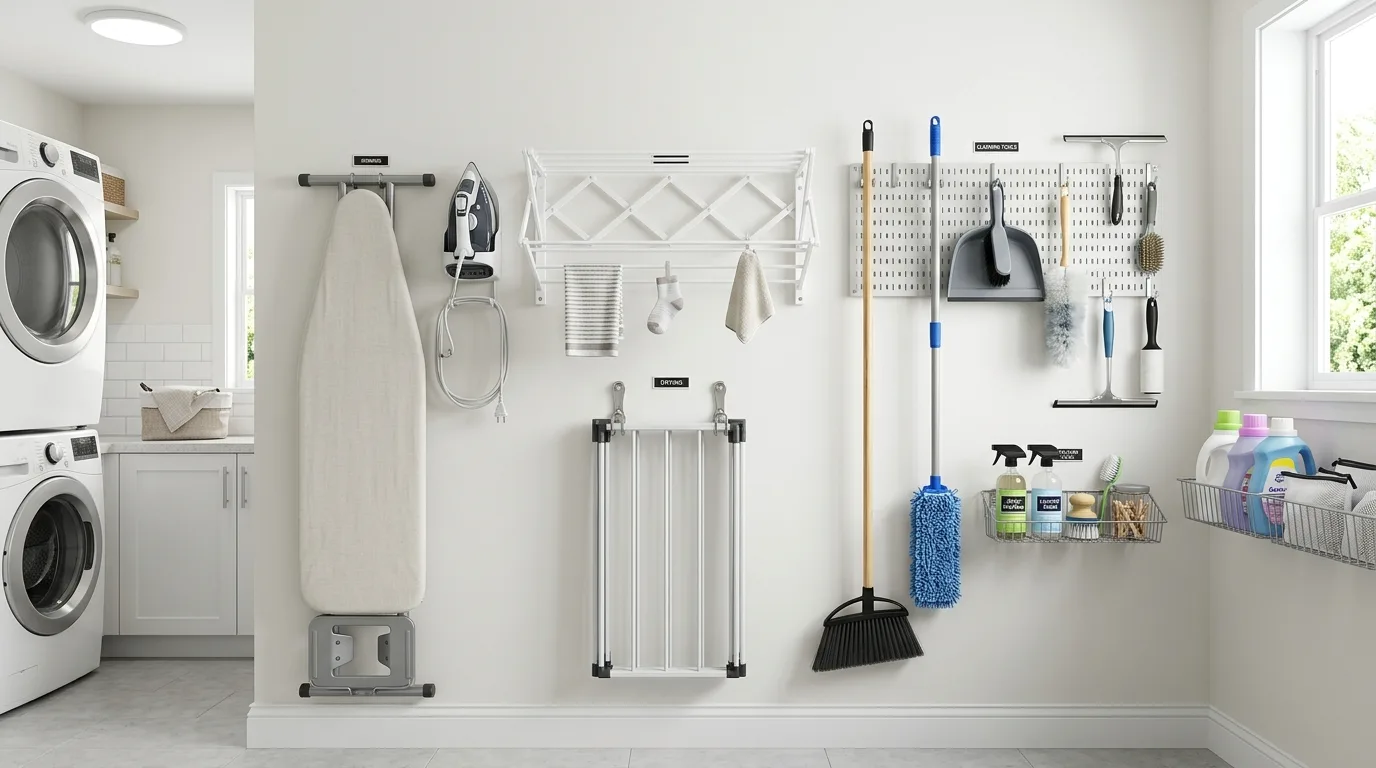 Organize by category in bins for 11 Efficient Small Laundry Room Ideas for Organizing Supplies