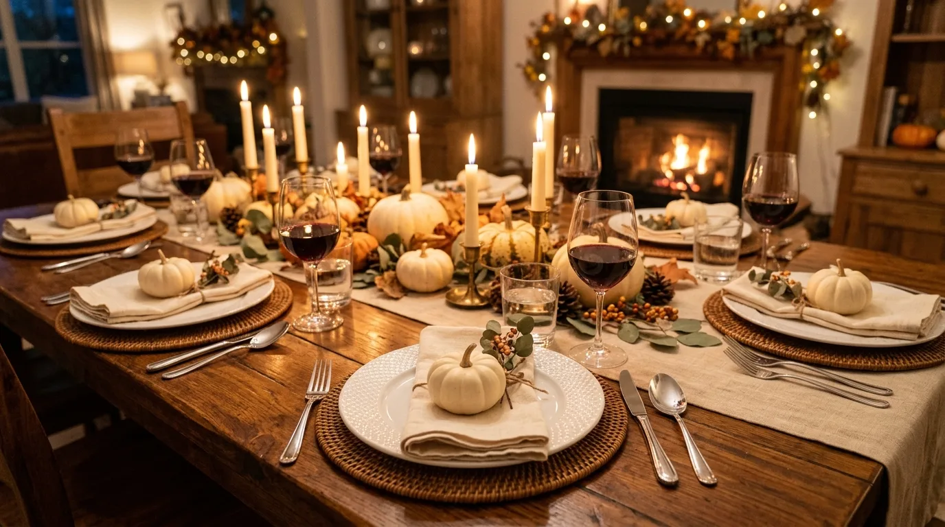 Style to welcome, not only impress for 10 Elegant Thanksgiving Tablescape Ideas to Impress Dinner Guests