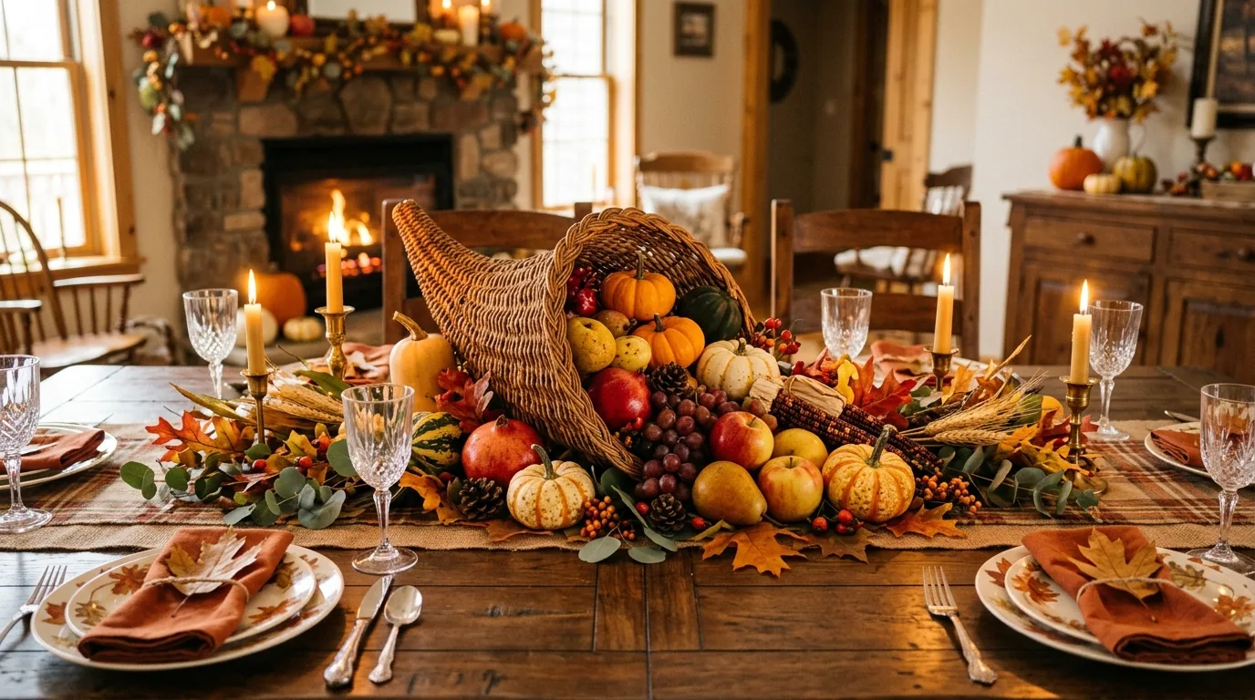 Bring in warm metallic accents for 10 Elegant Thanksgiving Tablescape Ideas to Impress Dinner Guests