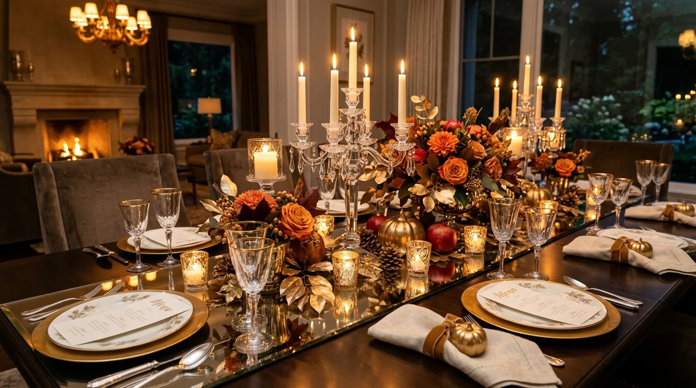Keep the palette refined for 10 Elegant Thanksgiving Tablescape Ideas to Impress Dinner Guests