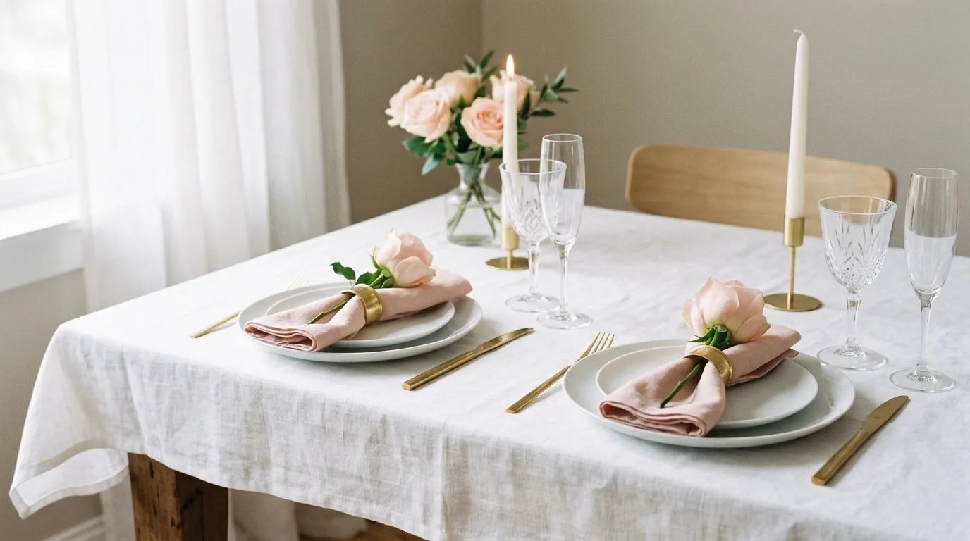 Choose fresh flowers over too many themed pieces for 14 Elegant Valentine's Day Table Decor Ideas for a Romantic Setting