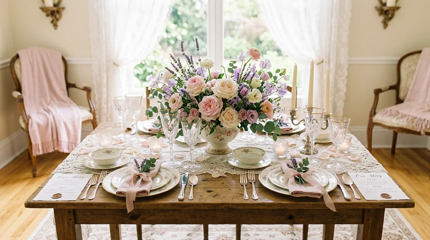 Make the centerpiece low enough for conversation for 14 Elegant Valentine's Day Table Decor Ideas for a Romantic Setting