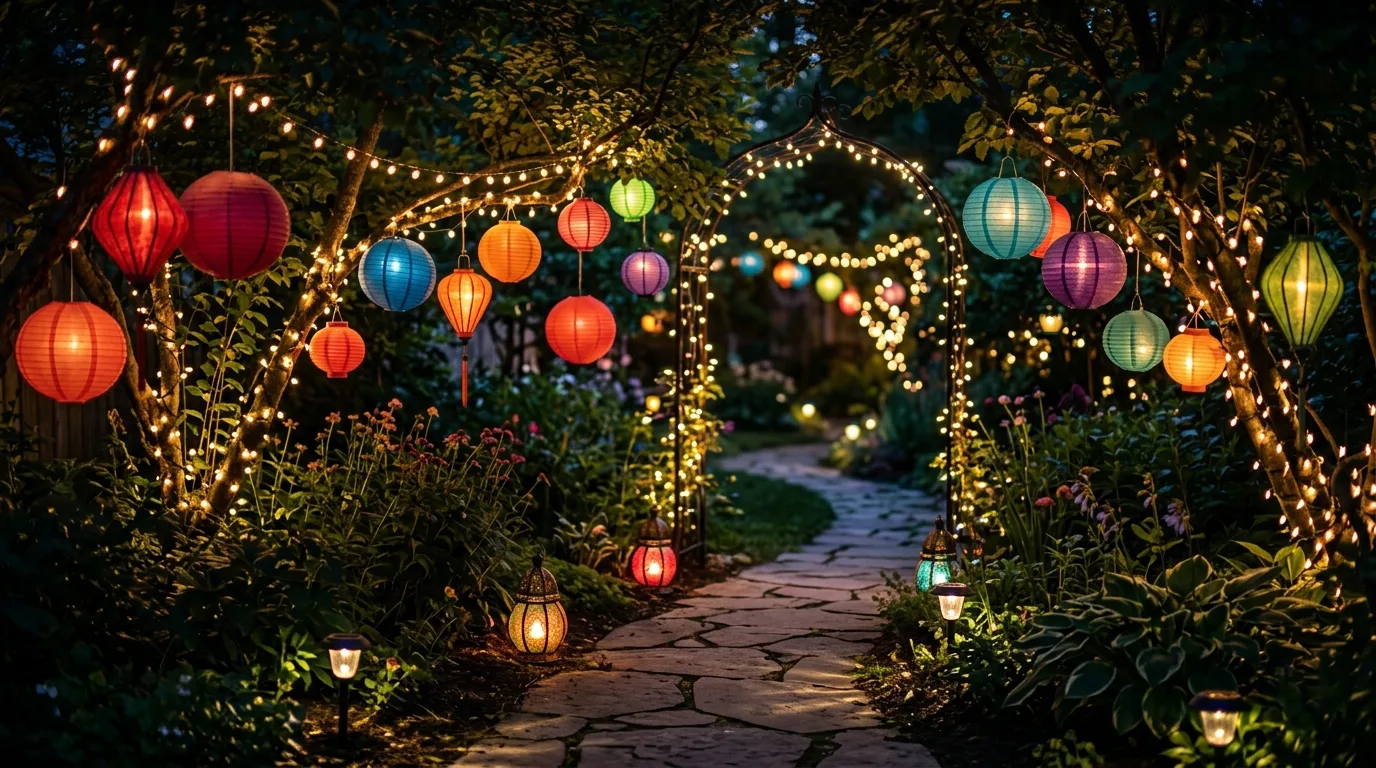 Aim for mood more than brightness for 14 Enchanting Garden Lighting Ideas to Extend Evenings Outdoors