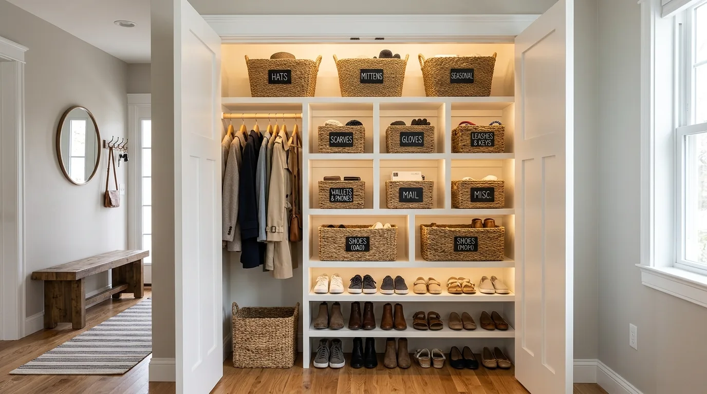 13 Organized Entryway Closet Ideas for a Clutter-Free Home