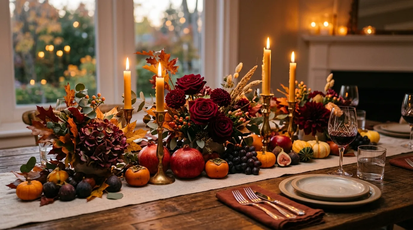 Try a dough bowl arrangement for 13 Stunning Fall Centerpieces for a Harvest Dining Table