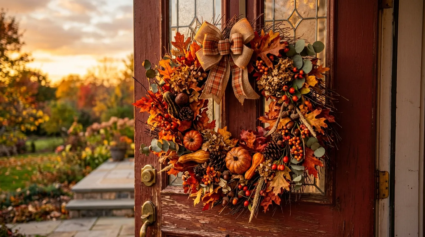 Scale it to your door size for 11 Gorgeous Fall Wreaths to Welcome Autumn to Your Door