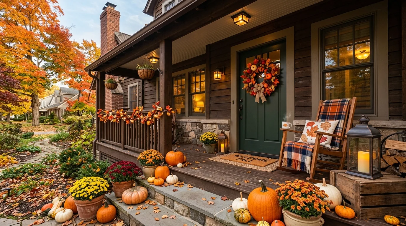 Let it feel welcoming, not crowded for 11 Gorgeous Fall Wreaths to Welcome Autumn to Your Door