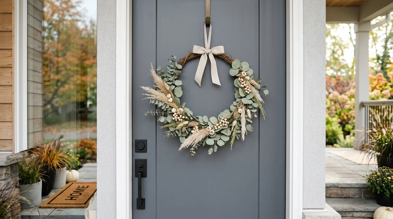 Use a grapevine base for texture for 11 Gorgeous Fall Wreaths to Welcome Autumn to Your Door