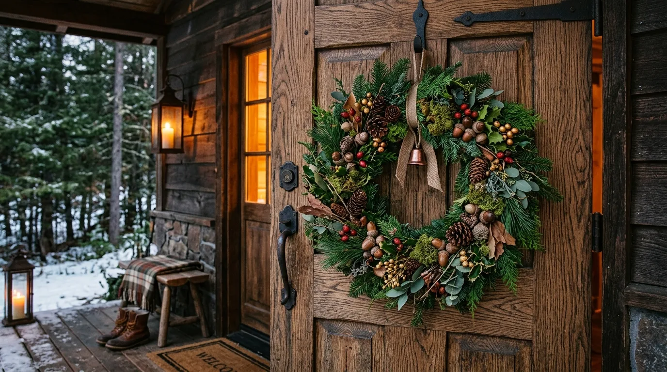 Add ribbon if the door needs softness for 11 Gorgeous Fall Wreaths to Welcome Autumn to Your Door