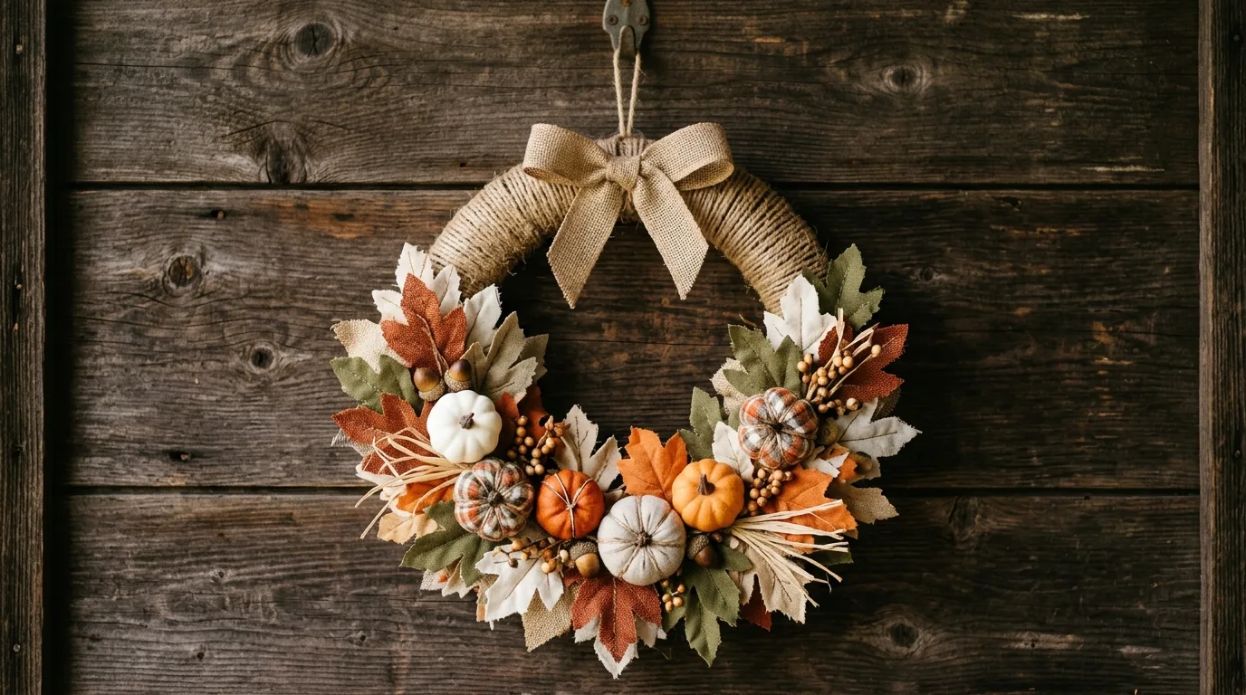 Coordinate it with porch planters for 11 Gorgeous Fall Wreaths to Welcome Autumn to Your Door