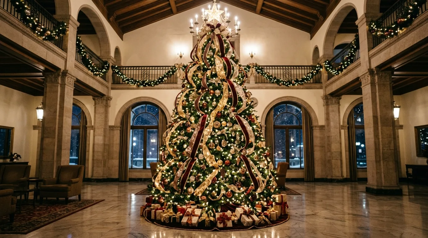 Consider the room around the tree for 12 Festive Christmas Tree Decor Ideas for a Showstopping Holiday Display