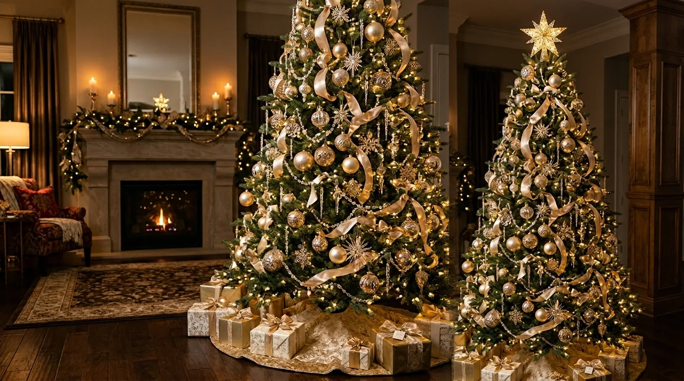 Bring in texture with natural accents for 12 Festive Christmas Tree Decor Ideas for a Showstopping Holiday Display