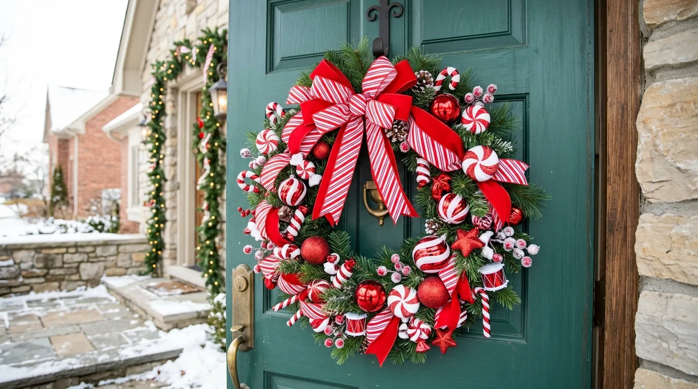 Match the wreath to your home's style for 11 Festive Christmas Wreath Decor Ideas for Front Door Cheer