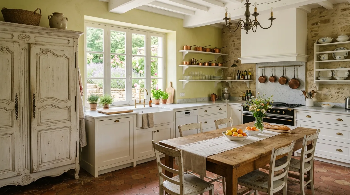 Keep the room airy and welcoming for 10 Romantic French Style Kitchen Ideas for a Charming Cookspace