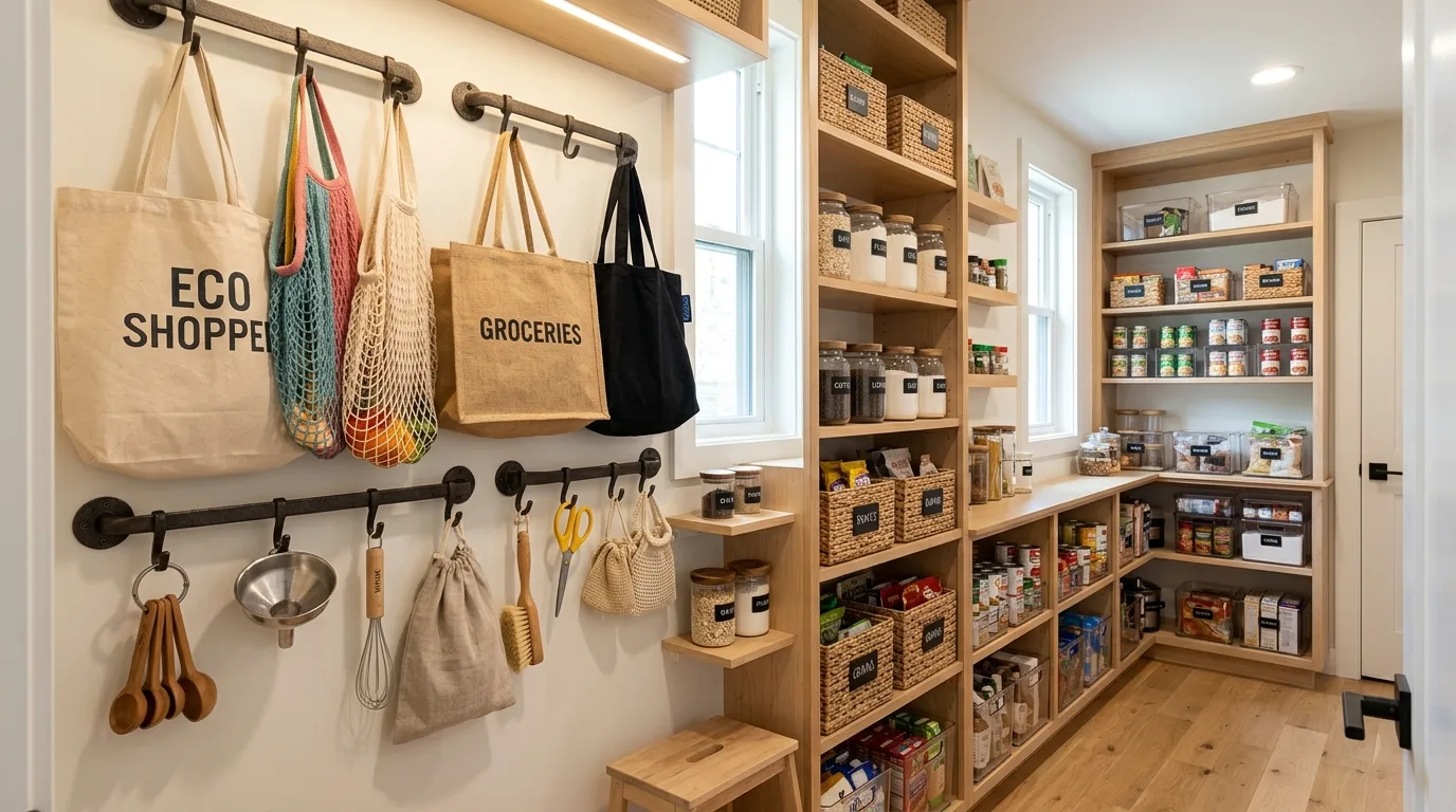 Leave some breathing room on each shelf for 13 Functional Small Walk-In Pantry Ideas for Kitchen Organization