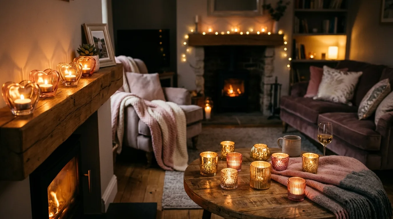 Let candles warm up the room for 13 Festive Galentine's Party Decor Ideas to Celebrate Friendship