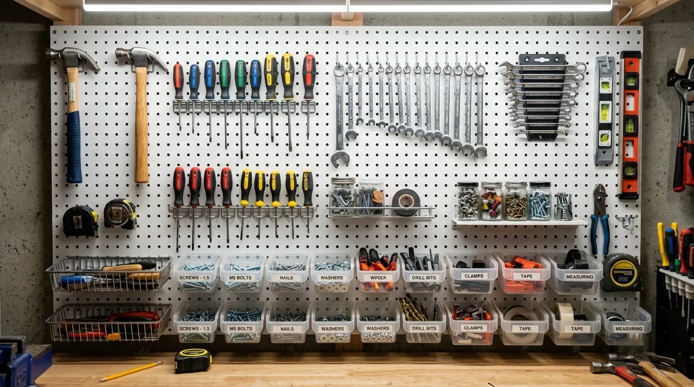Add sturdy shelving for grouped categories for 11 Genius Garage Organization Ideas to Reclaim Your Parking Spot