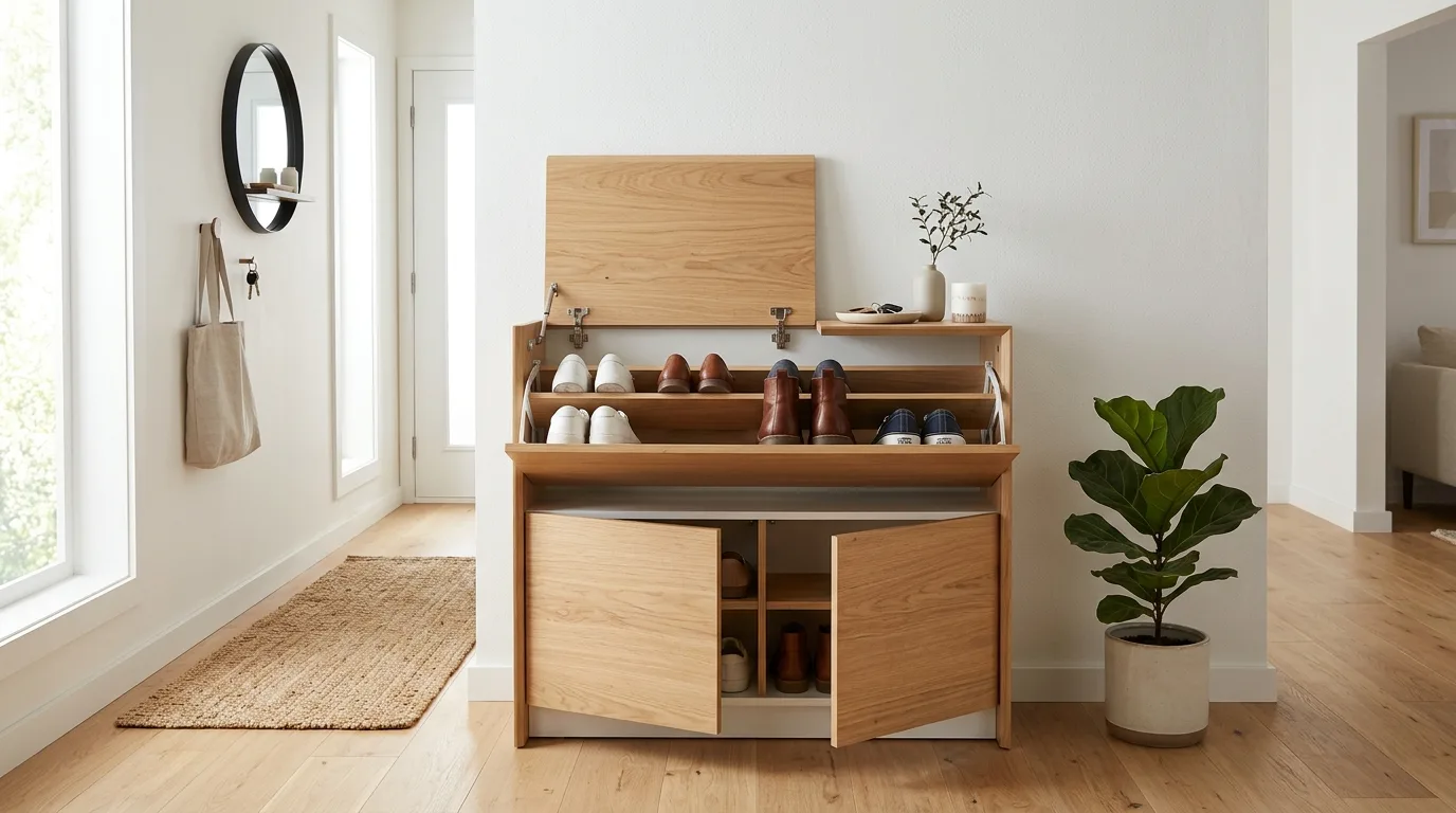 14 Clever Hidden Shoe Cabinets for an Entryway Clutter Fix