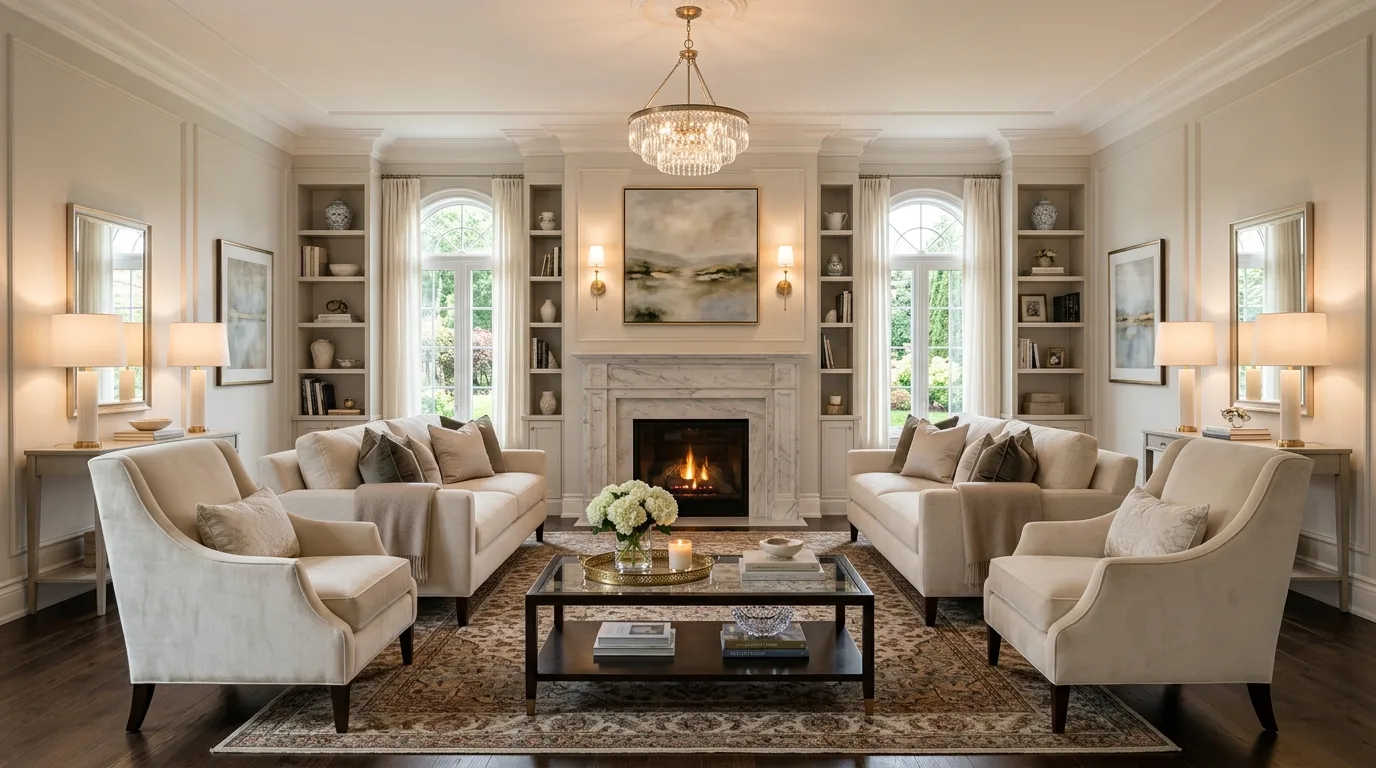 Repeat colors across the room for 12 Essential Home Decor Ideas for Living Room Layouts