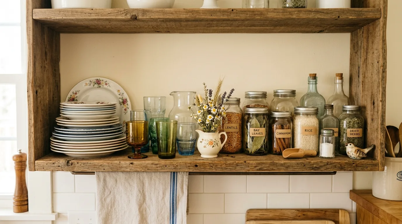 Let small vintage objects tell the story for 12 Inspiring Ideas for Home Decor Using Thrifted Finds
