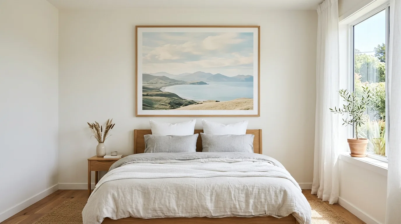 Bring in botanical or nature imagery for 14 Inspiring Bedroom Wall Decor Ideas to Wake Up Happy