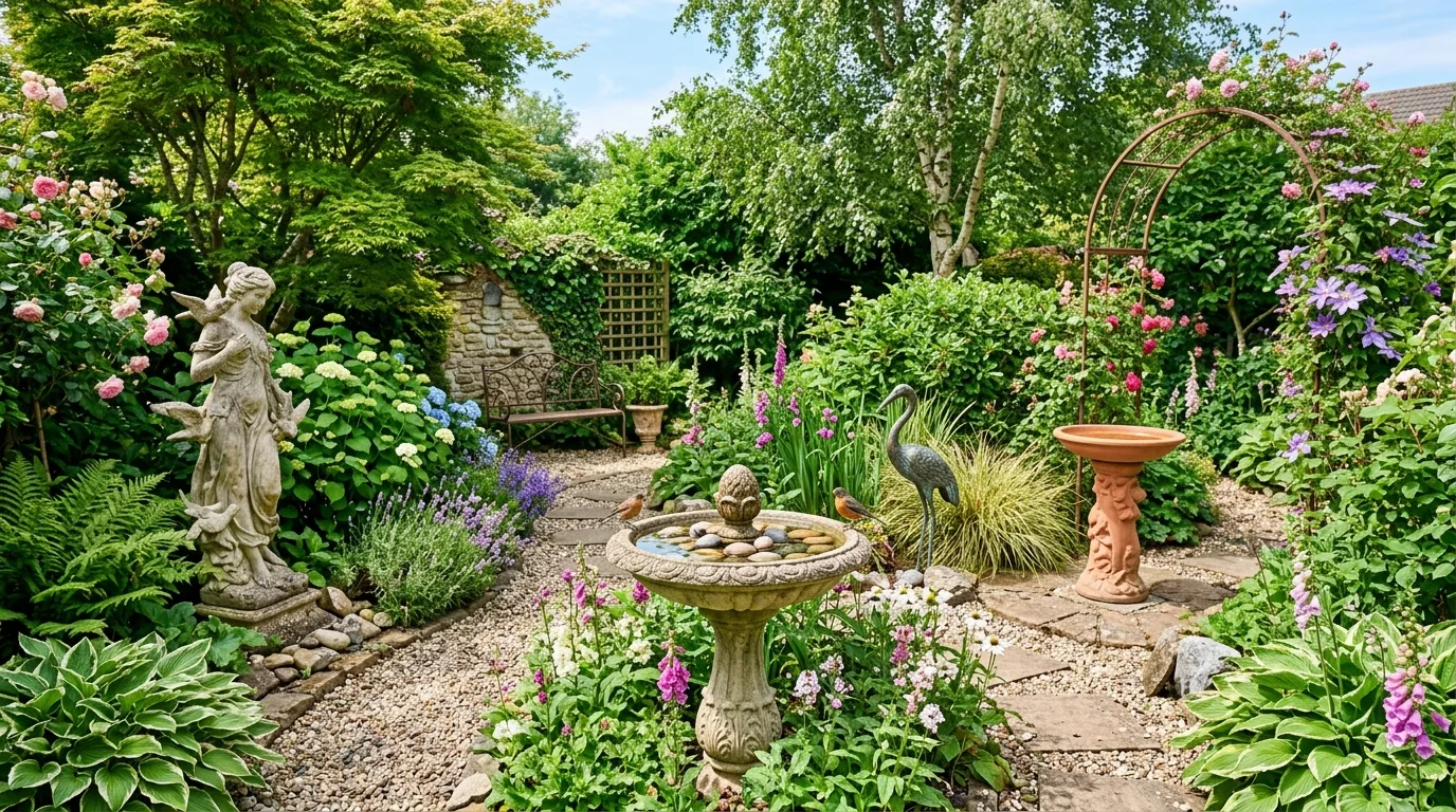 Choose decor that echoes the garden style for 14 Inspiring Garden Decor Ideas to Create a Backyard Sanctuary