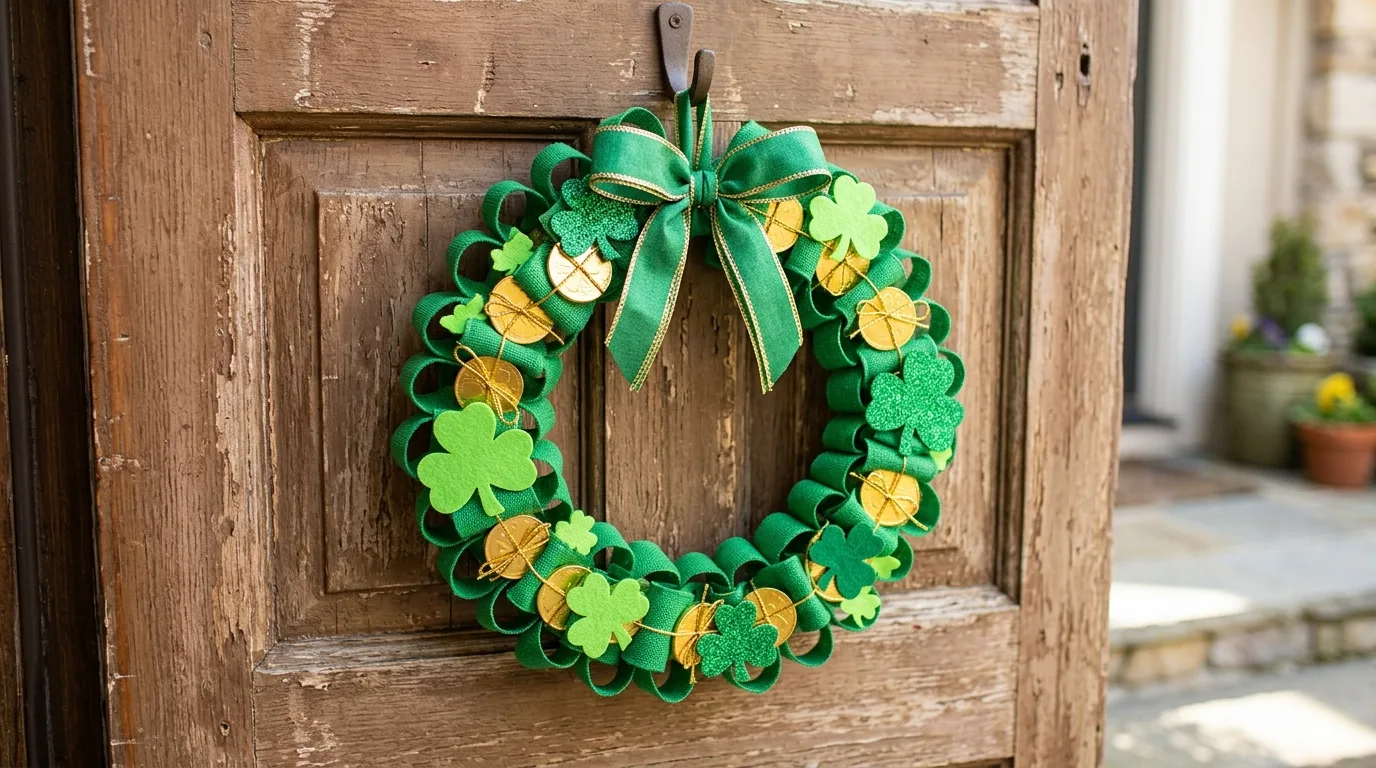Create a green-and-gold centerpiece for 10 Lucky DIY St Patrick's Day Decor Ideas in Green and Gold