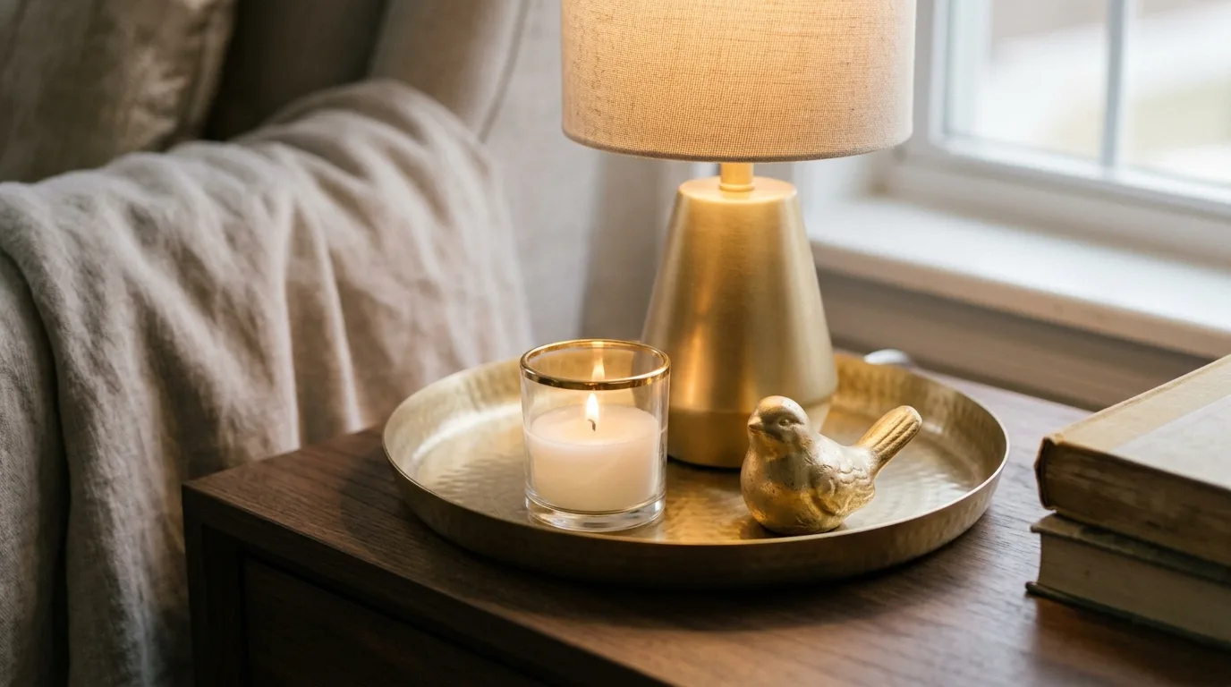 Use metallic accents with restraint for 11 Glamorous Luxury Living Room Ideas on a Budget