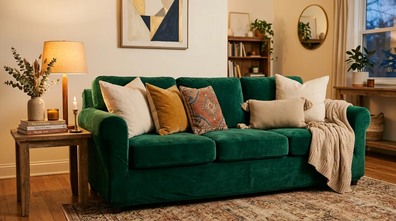 Upgrade the sofa visually, not necessarily permanently for 11 Glamorous Luxury Living Room Ideas on a Budget