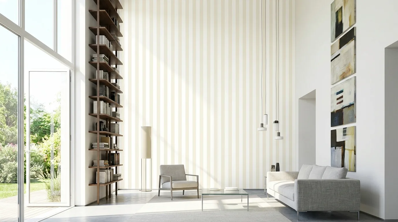 Draw the eye upward for 14 Tricks to Make a Small Bedroom Look Bigger Without Moving Walls