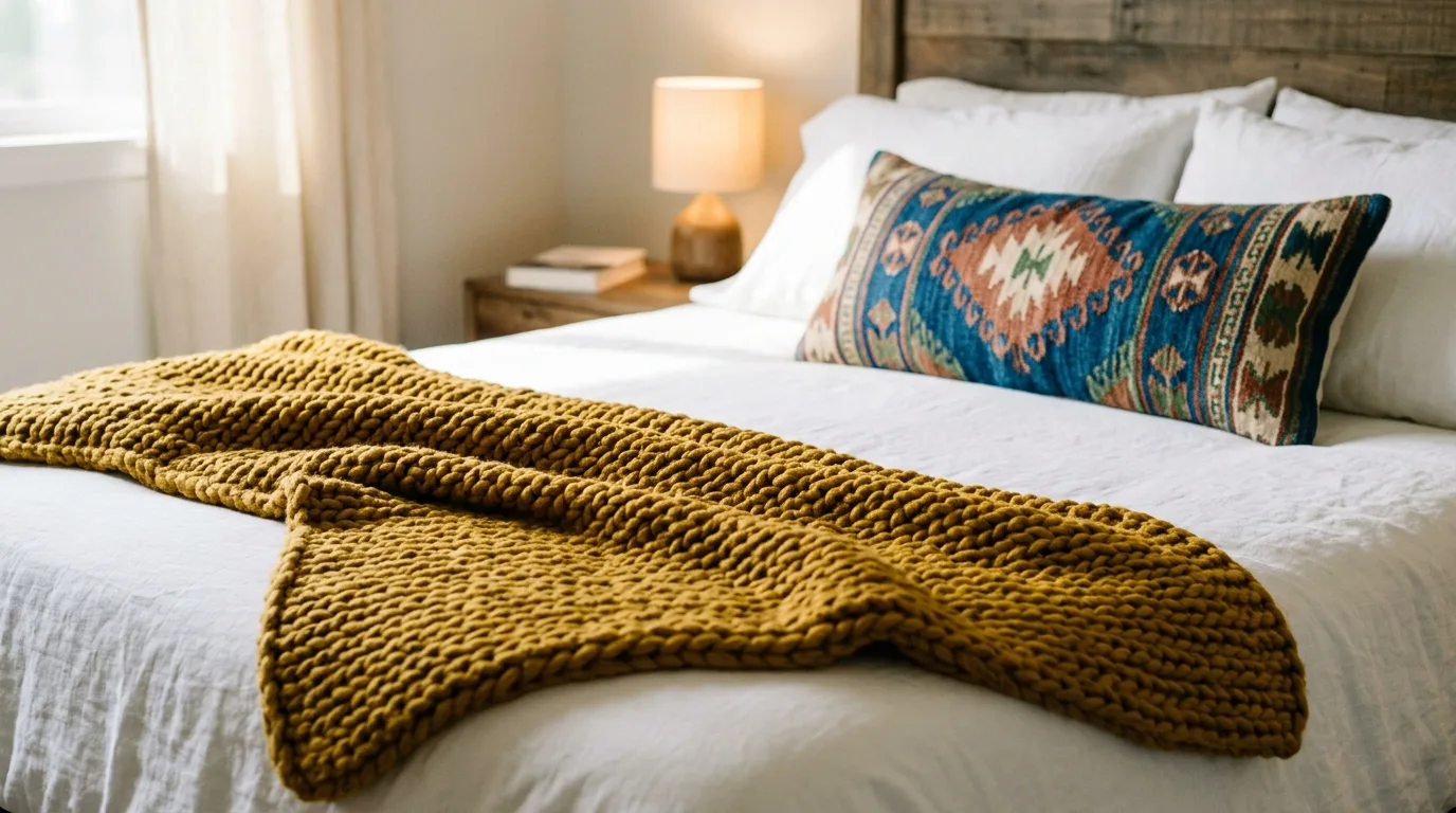 Add a throw or fresh pillows for 13 Easy Tips on How to Make Your Room Look Good Instantly