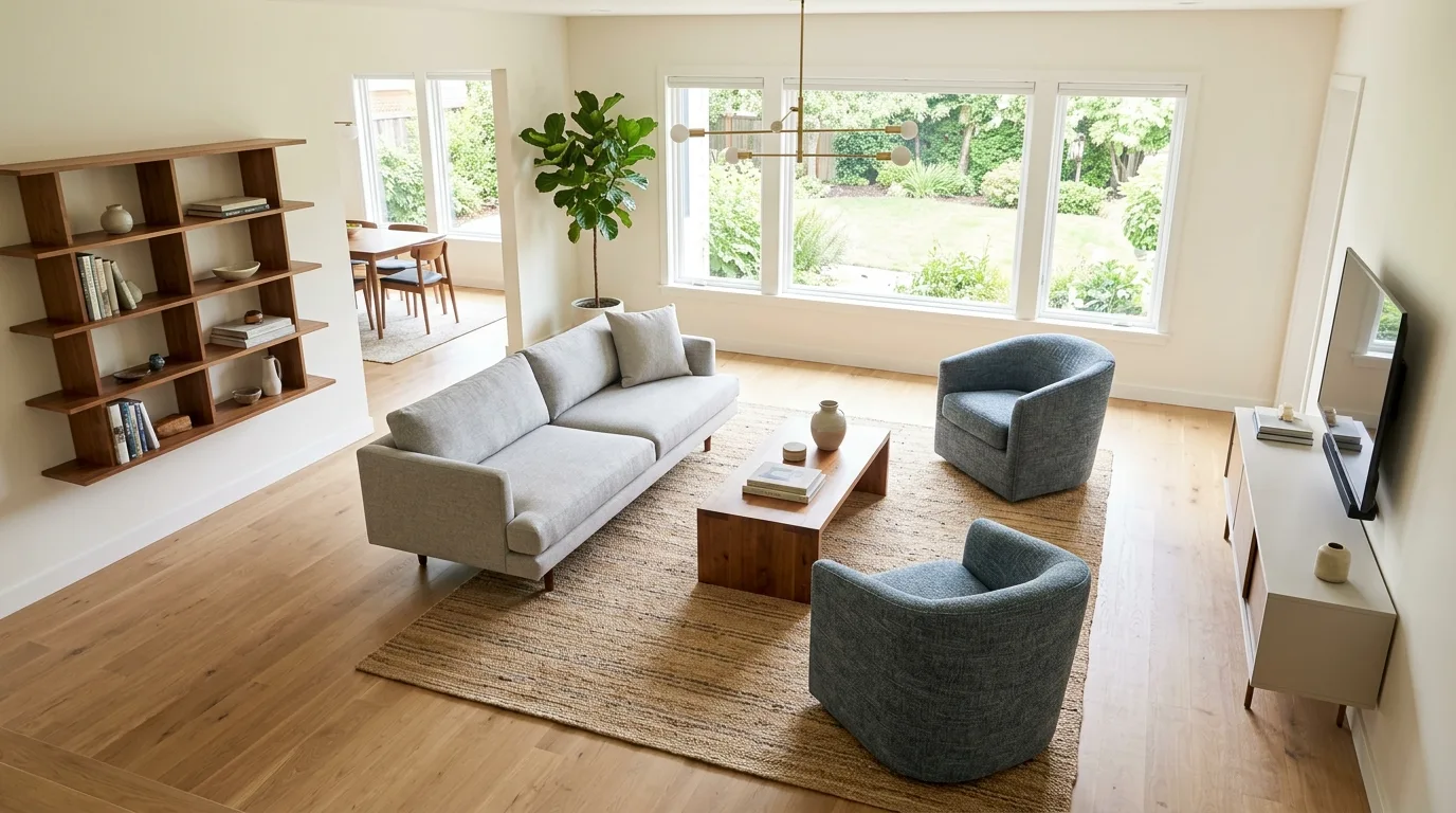 Rearrange furniture for better flow for 13 Easy Tips on How to Make Your Room Look Good Instantly